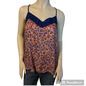 NWT* PJ Salvage* Blue Leopard Tank* Red/White/Blue Floral* Sz L